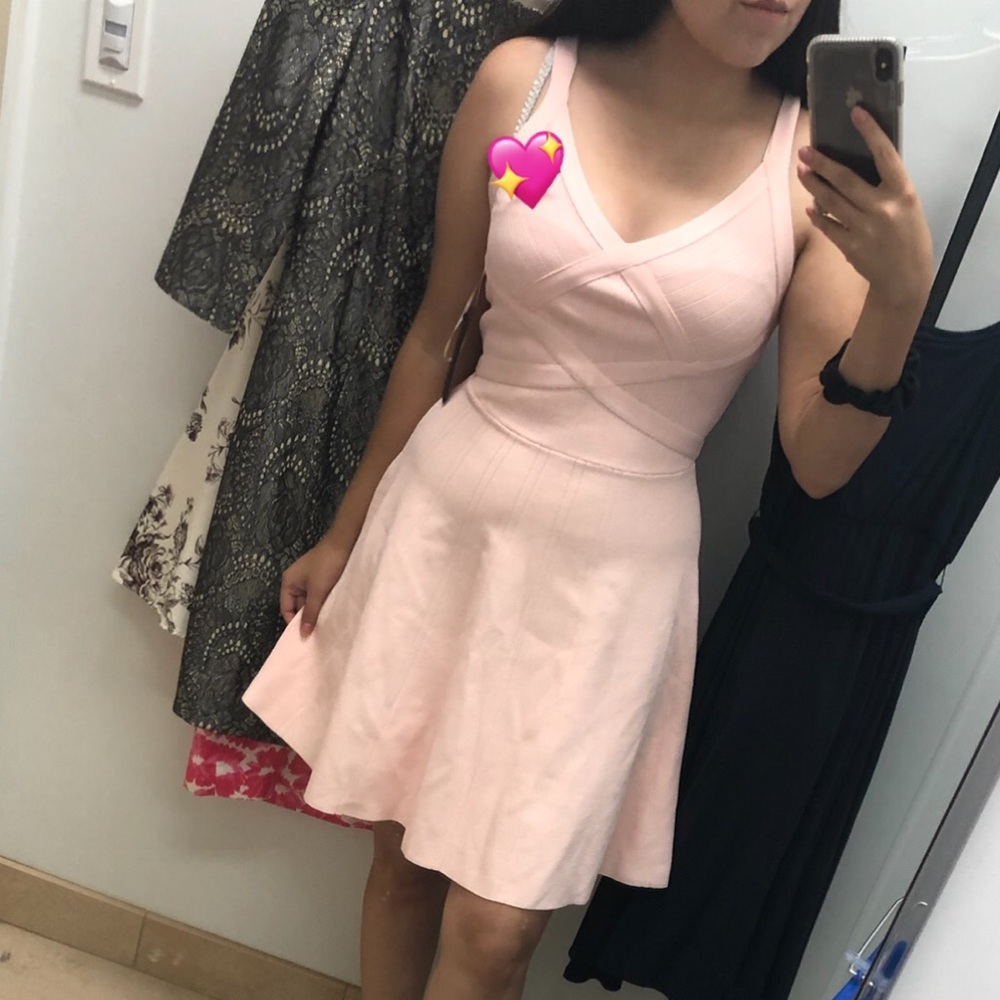 GUESS double strap fit and flare dress